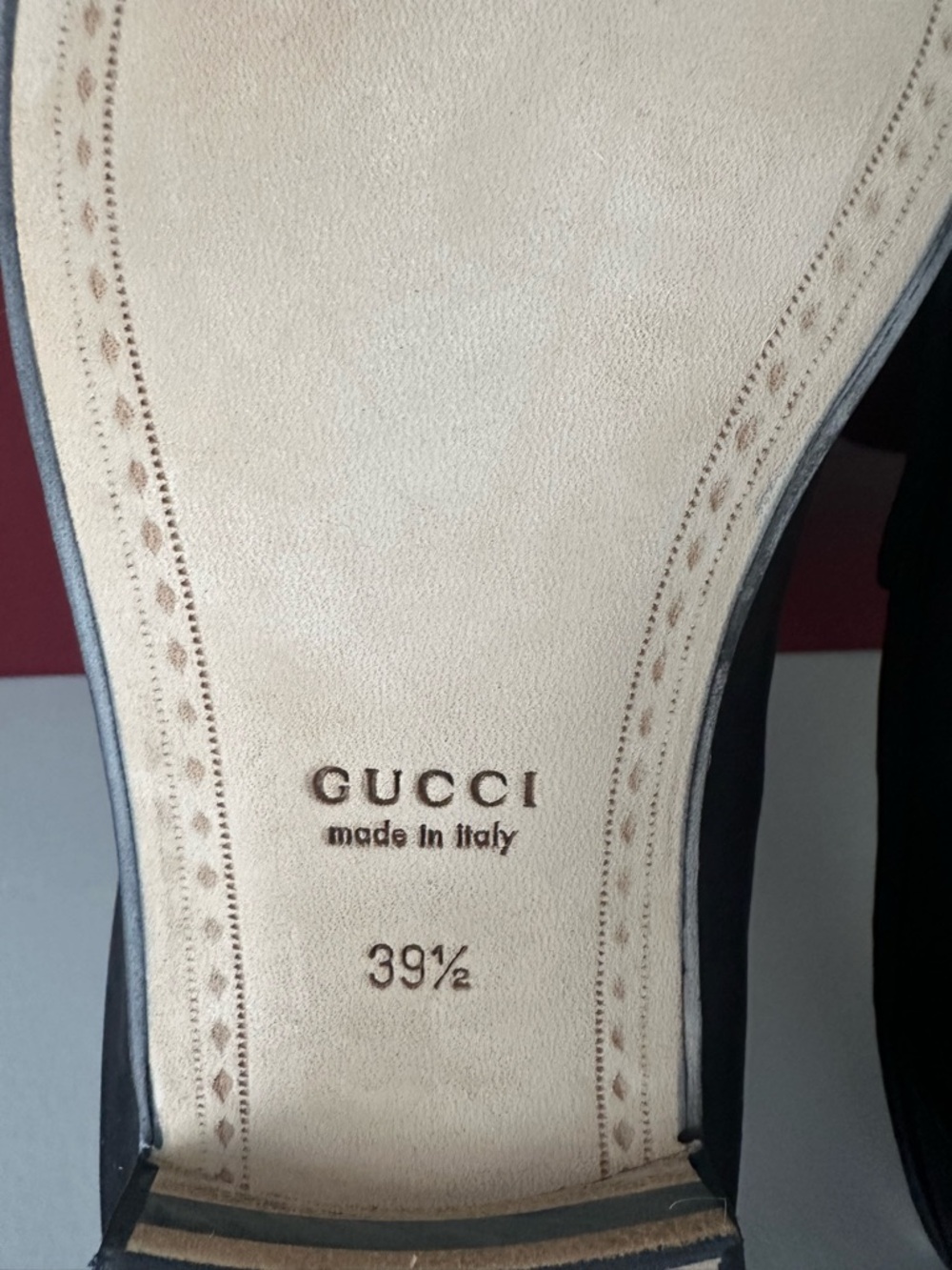 GUCCI Nubuck Womens Horsebit Loafers 39.5 Black - Picture 7 of 7